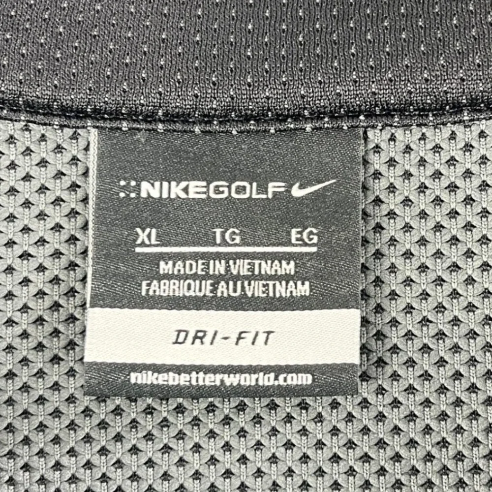 Nike Mens XL Black 1/4 Zip Pullover Dri-FIT‎ Golf CITGO Logo Top